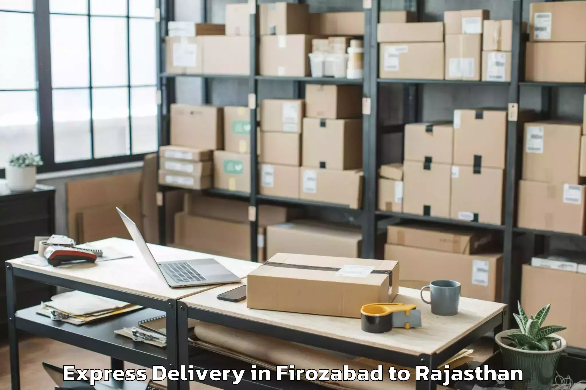 Reliable Firozabad to Jobner Express Delivery